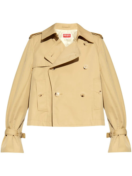  Kenzo Double-breasted Flared-sleeve Jacket - Neutrals 
