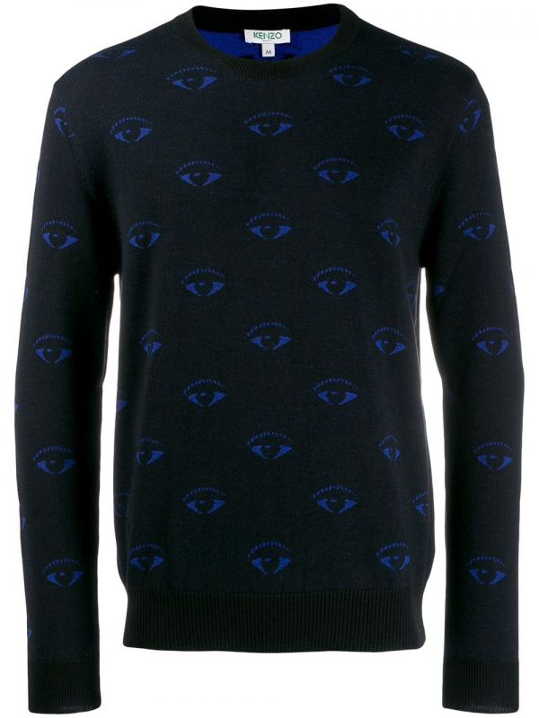  Kenzo Eye Pattern Jumper - Black 