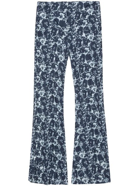  Kenzo Flower Camo Flared Trousers - Blue 
