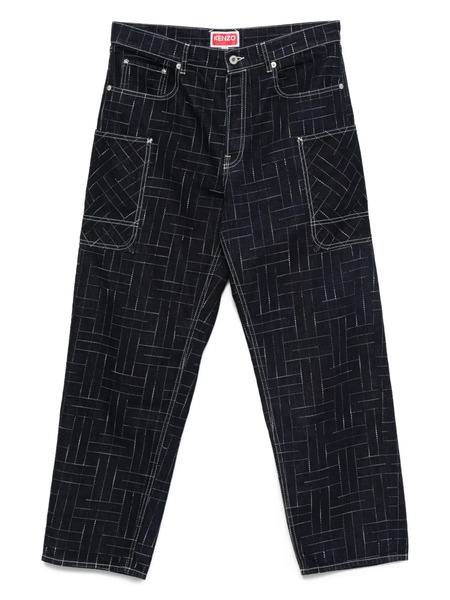 Kenzo Geometric-pattern Jeans - Blue 