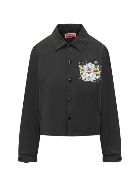  Kenzo Graphic Coach Jacket - Black 