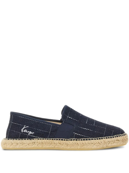  Kenzo Grid-pattern Espadrilles - Blue 