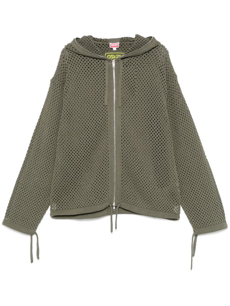  Kenzo Hooded Mesh Jacket - Green 