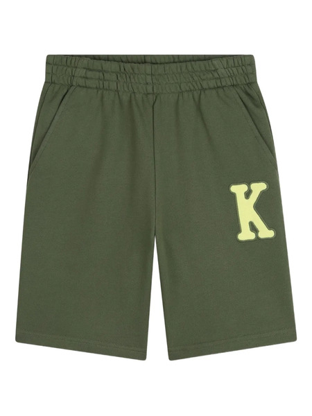  Kenzo Kids Applique Elasticated Shorts - Green 