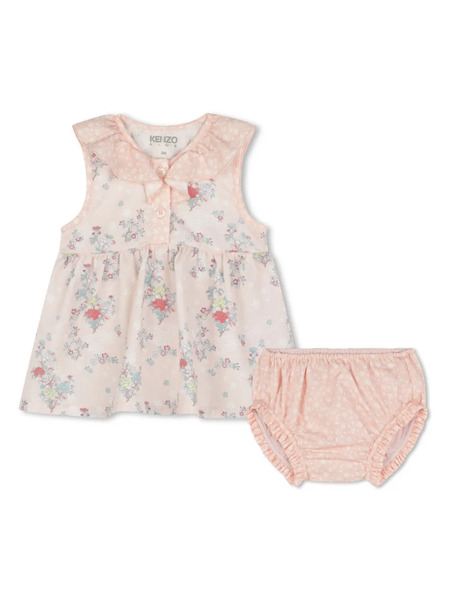  Kenzo Kids Floral-print Dress (set Of Two) - Pink 