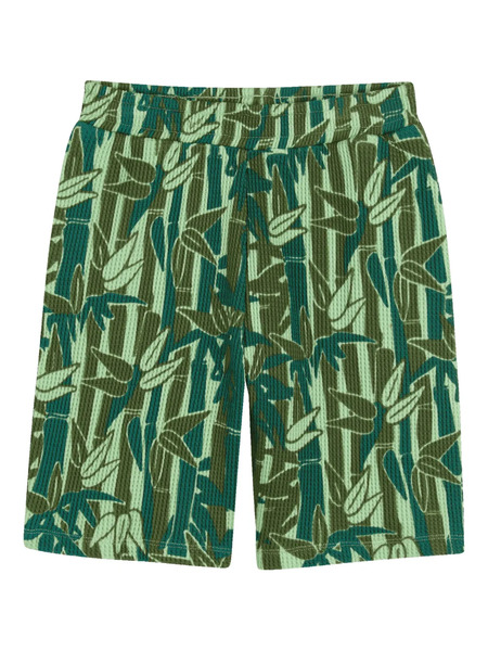  Kenzo Kids Leaf-print Bermuda Shorts - Green 