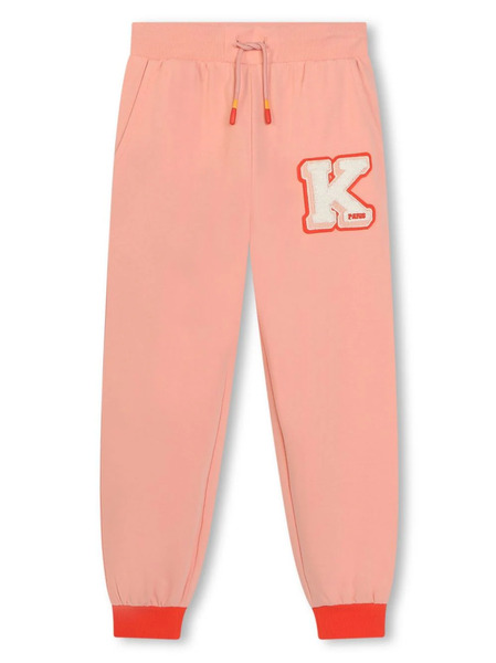  Kenzo Kids Logo-appliqué Drawstring Track Pants - Orange 