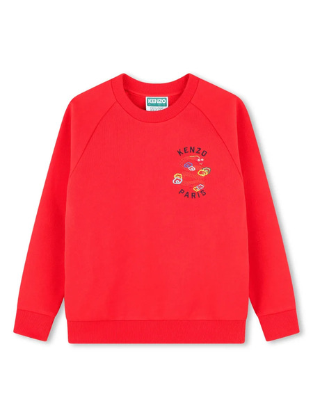  Kenzo Kids Logo-embroidery Sweatshirt - Red 