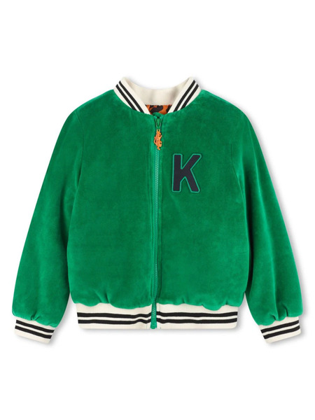  Kenzo Kids Logo-patch Bomber Jacket - Green 