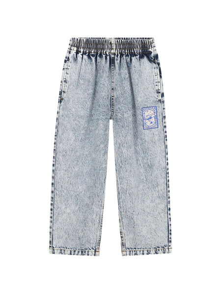  Kenzo Kids Logo-patch Denim Jeans - Grey 