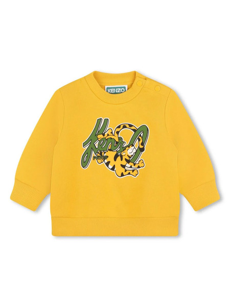  Kenzo Kids Logo-print Sweatshirt - Yellow 