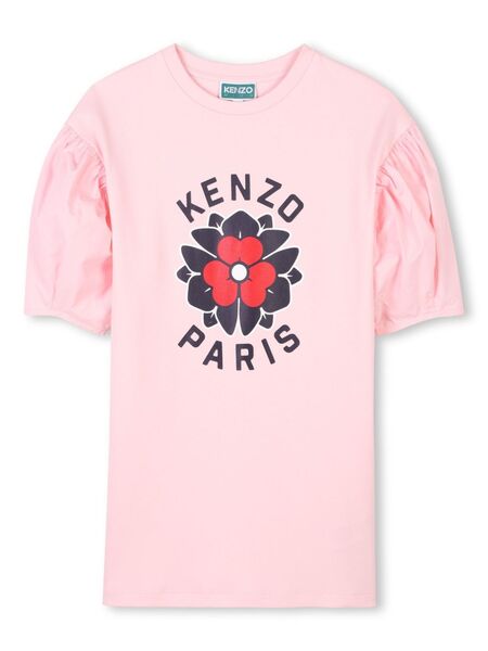  Kenzo Kids Logo-print T-shirt Dress - Pink 