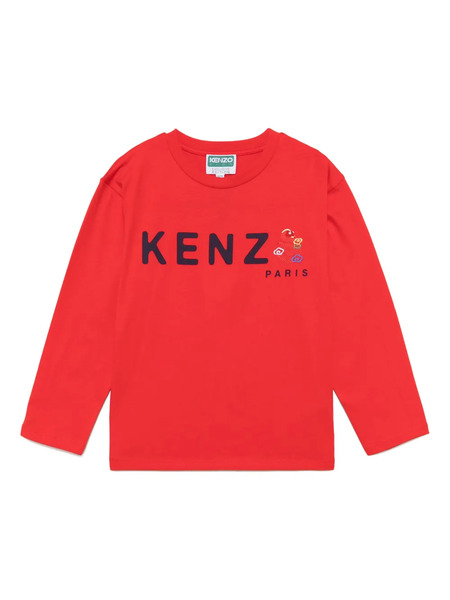  Kenzo Kids Logo Print T-shirt - Red 