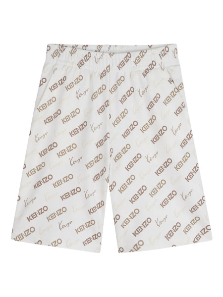  Kenzo Kids Logo Shorts - Neutrals 