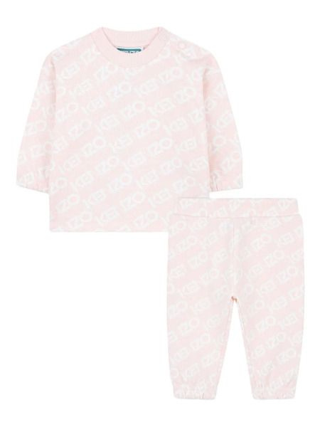  Kenzo Kids Monogram-pattern Tracksuit - Pink 