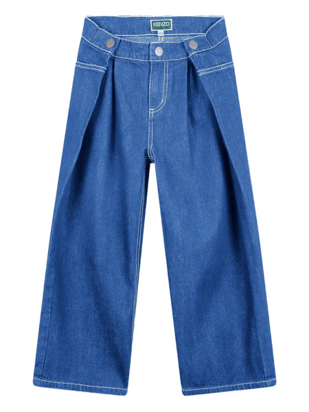  Kenzo Kids Pleat-detailed Jeans - Blue 
