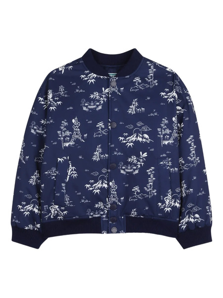  Kenzo Kids Printed Bomber Jacket - Blue 