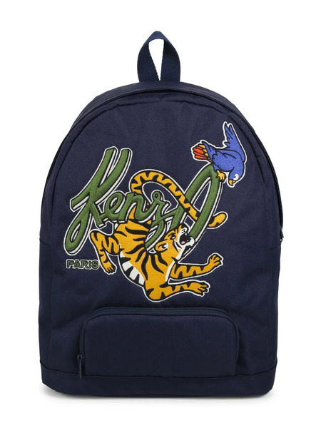  Kenzo Kids Rucksack Logo-embroidered Backpack - Blue 