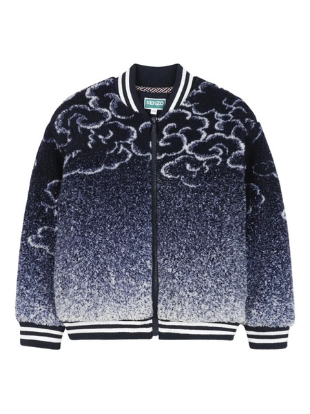  Kenzo Kids Tiger-print Bomber Jacket - Blue 