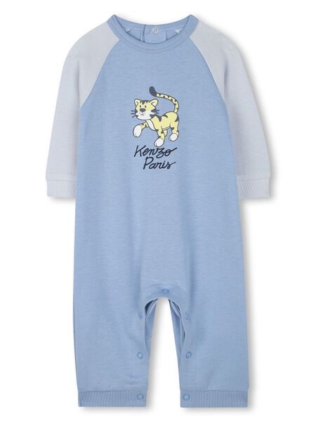  Kenzo Kids Tiger-print Romper - Blue 