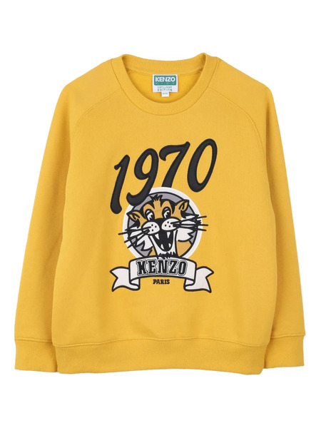  Kenzo Kids Tiger-print Sweatshirt - Yellow 