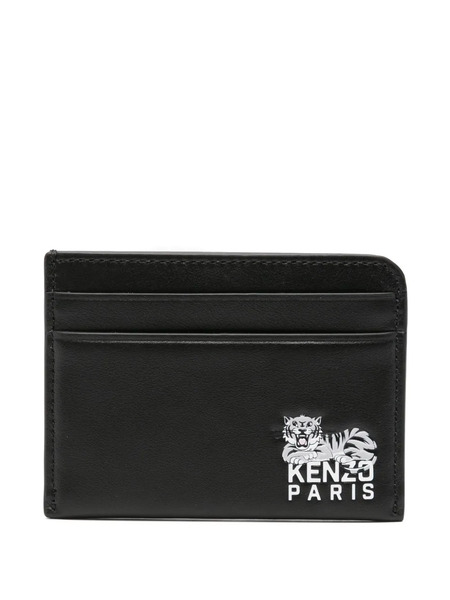  Kenzo Leather Cardholder - Black 