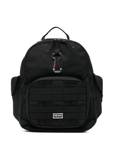  Kenzo Logo-embroidered Backpack - Black 