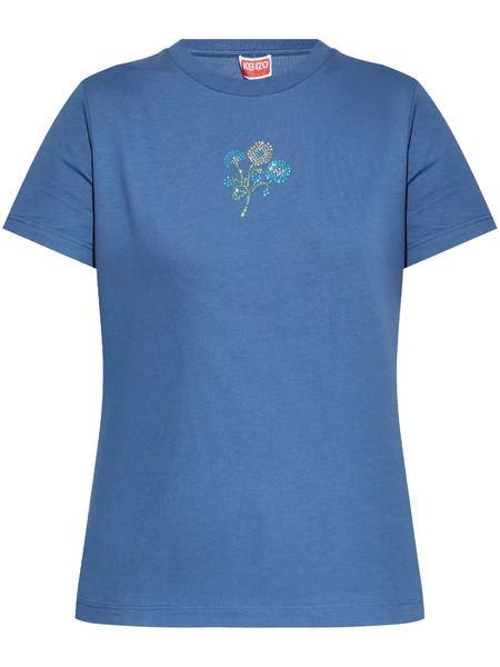  Kenzo Logo-embroidered T-shirt - Blue 