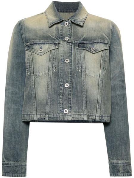  Kenzo Logo-embroidery Denim Jacket - Blue 