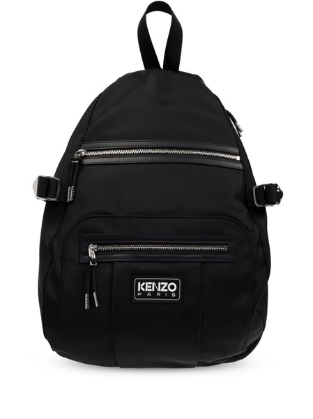  Kenzo Logo-patch Backpack - Black 