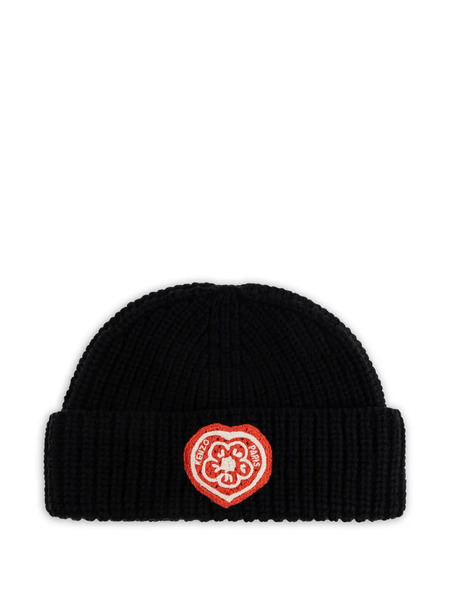  Kenzo Logo Patch Beanie - Black 