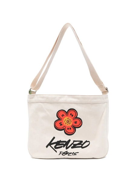  Kenzo Logo-print Shoulder Bag - Neutrals 