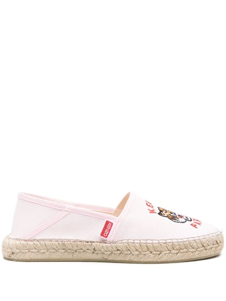 Kenzo Kenzo Lucky Tiger Canvas Espadrilles - Pink 
