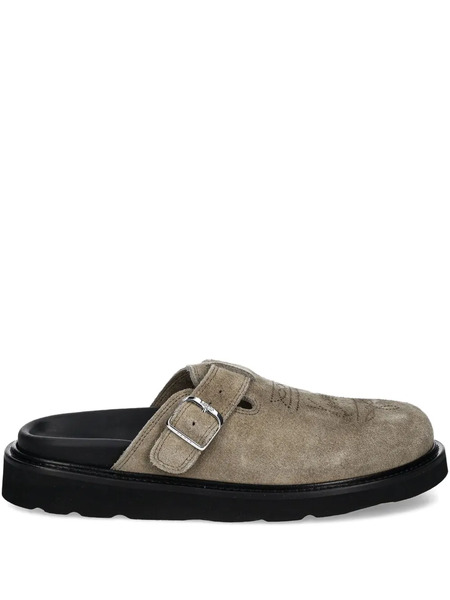  Kenzo Matto Buckled-detail Mules - Neutrals 
