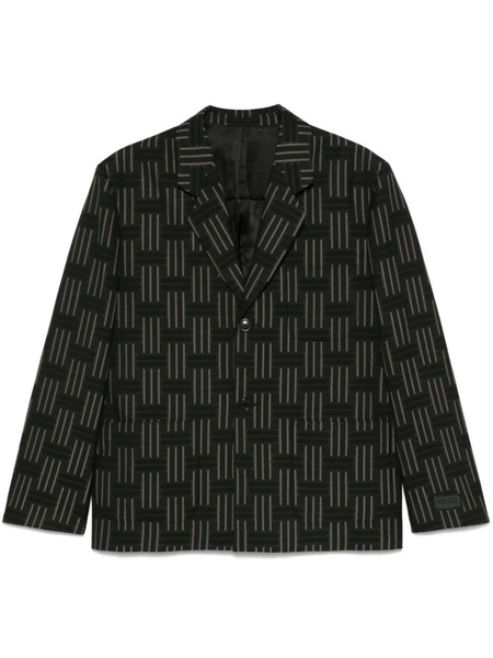  Kenzo Patterned-jacquard Blazer - Black 
