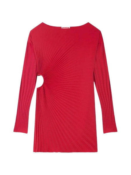  Kenzo Pleated Mini Dress - Red 