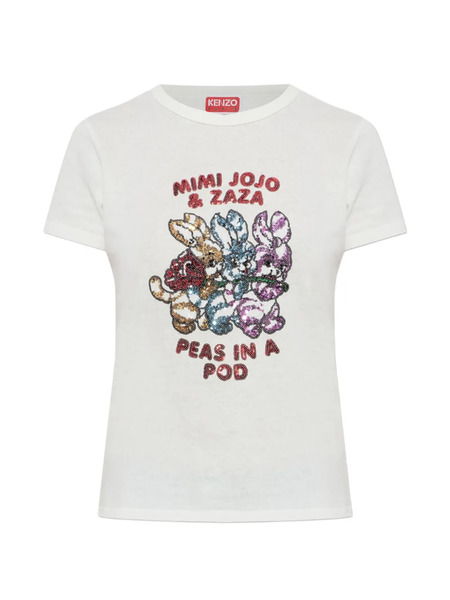  Kenzo Sequin-embellished T-shirt - Neutrals 