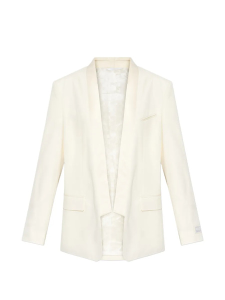  Kenzo Shawl Lapel Pocket Blazer - Neutrals 
