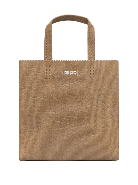  Kenzo Small Leather Tote Bag - Neutrals 