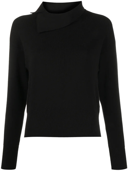  Kenzo Split Neck Top - Black 