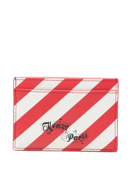  Kenzo Striped Card Holder - Red 
