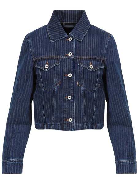  Kenzo Striped Denim Jacket - Blue 