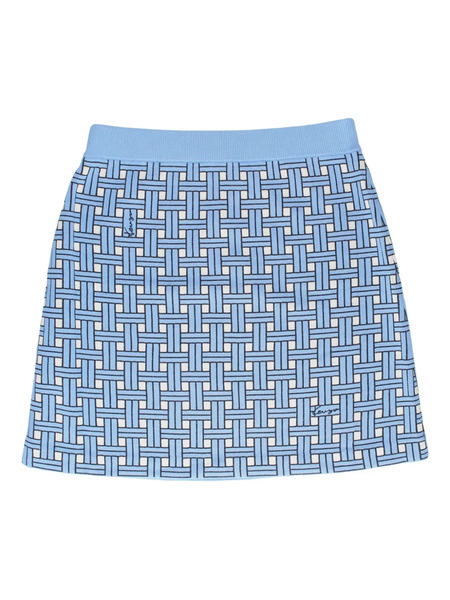  Kenzo Weave Woven-patterned Mini Skirt - Blue 