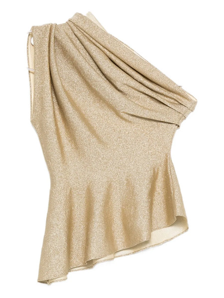  Khaite Aimee Draped Blouse - Yellow 