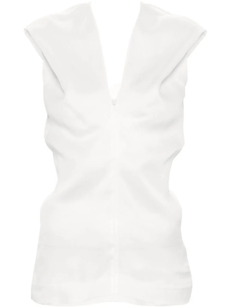  Khaite Ami Silk Blouse - White 