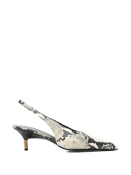  Khaite Bella Python-embossed Leather Pumps - Neutrals 