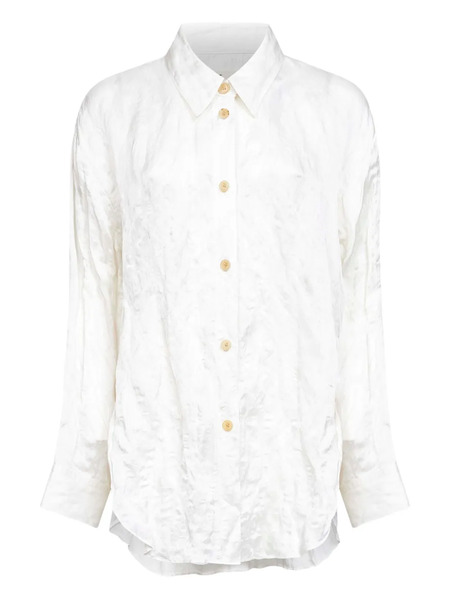  Khaite Button Crinkled Shirt - White 