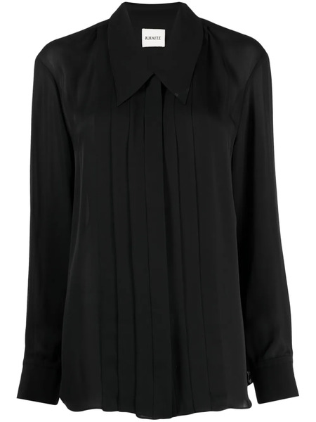  Khaite Dorian Silk Shirt - Black 