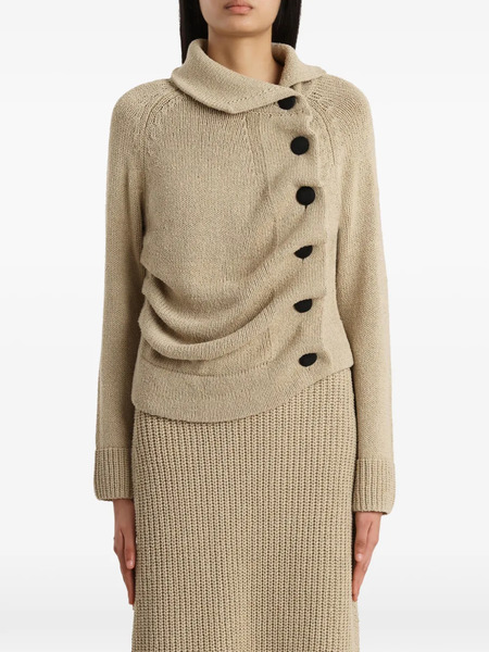 Khaite Front Buttton Cardigan - Neutrals 