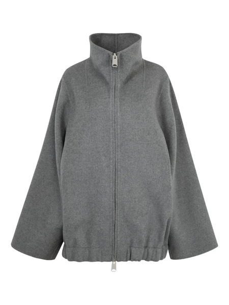  Khaite Garret High-neck Zip-front Jacket - Grey 